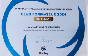 LE VBCF mis à l'honneur !!! Nous avons obtenu le label formateur pour 2024!